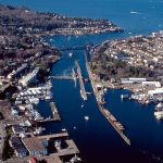 Ballard Chittenden Locks aerial view 1