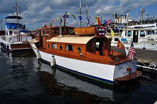 Big Dipper wooden boat photo by Joe Mabel
