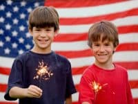 Boys with fireworks