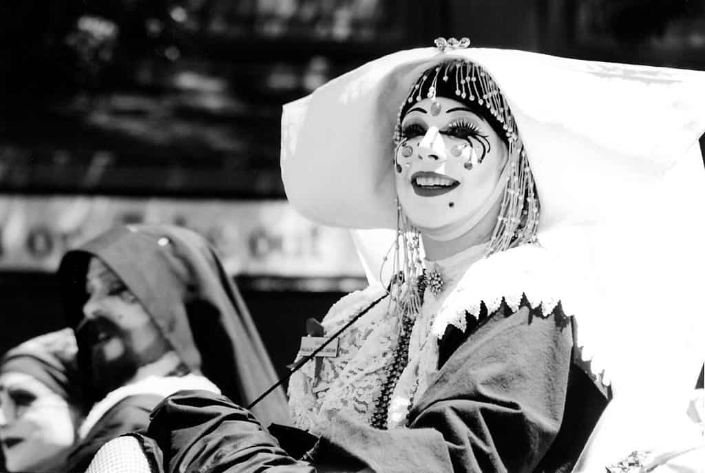 Sisters of Perpetual Indulgence, annual Seattle LGBT Pride parade, 1995 photo by Joe Mabel