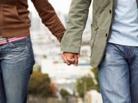 couple walking hand in hand