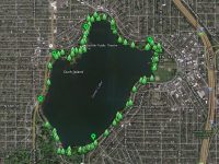 Green Lake trees walking map