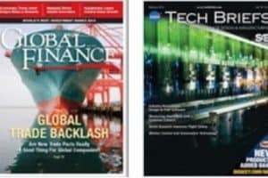 A variety of technical magazine covers