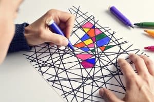 coloring a drawing