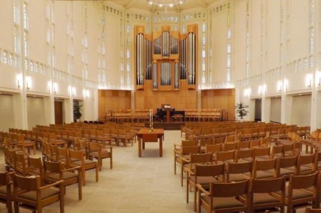 Architectural tours explore the shape of our communities. Interior of historic Seattle Plymouth Congregational Church.