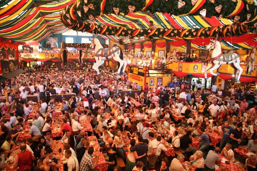 Munich Oktoberfest beer pavilion