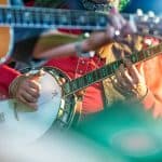 Banjo player in the country band