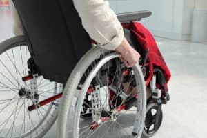 elderly person in wheelchair