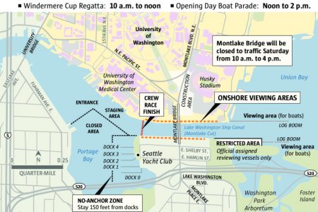 Seattle Opening Day of boating season map (WSDOT)