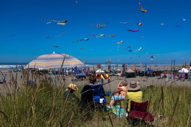 kite fkying at the annual festival on Long Beach Peninsula in washington state