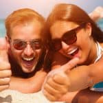 couple on tropical vacation