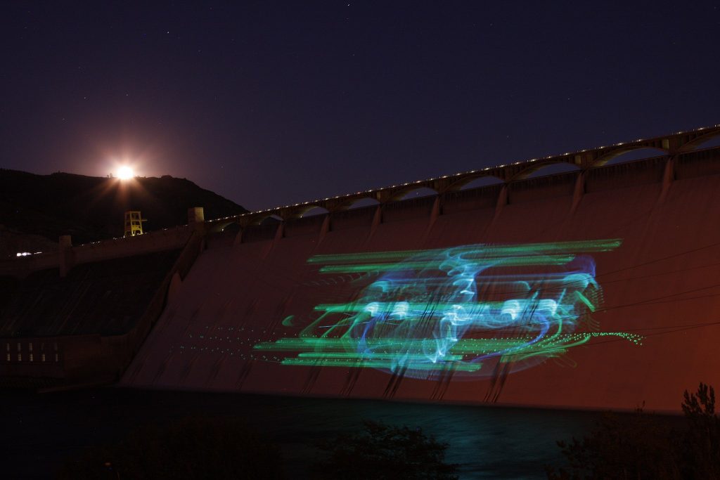 Grand Coulee Dam laser light show
