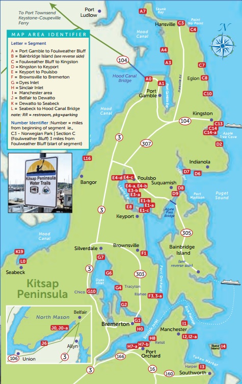 Kitsap Water Trail map