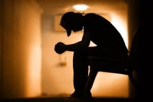 Depressed man