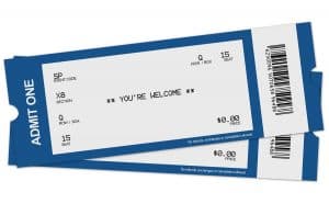 Two free tickets photo by pertusinas - DepositPhotos.com