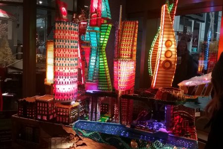 Seattle gingerbread village at City Centre 2017 photo by Carole Cancler