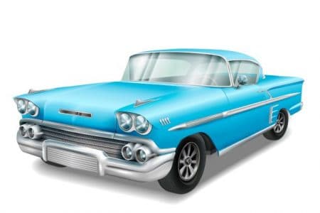 classsic car vector image