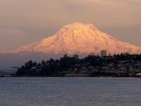 Mt. Rainier over Ruston Way in Tacoma