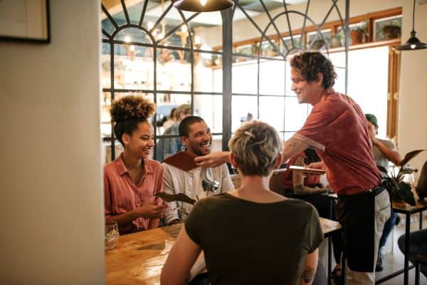 Dining out at a restaurant