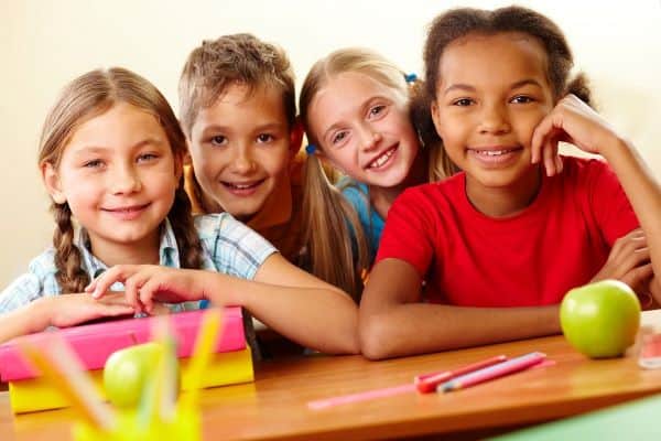 group of school kids