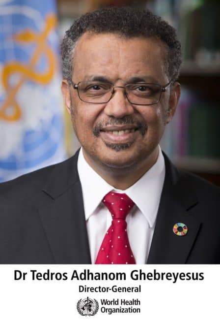 Dr Tedros Adhanom Ghebreyesus, Director-General of the World Health Organization March 2020