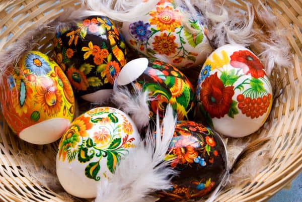 East European painted eggs