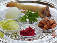 A Passover Seder plate