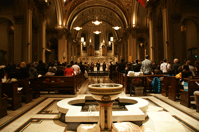 St James Cathedral baptismal font