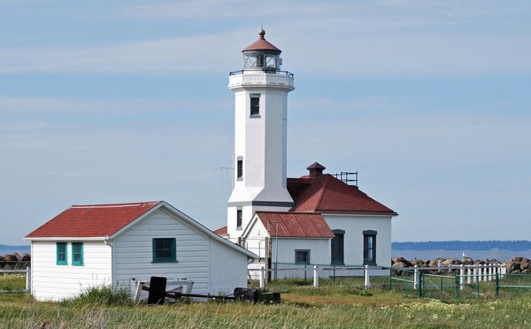 Point Wilson Lighthouse in Fort Warden State Park at Port Townsend, WA