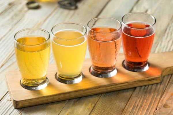 Apple cider tasting flight