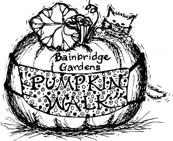 Bainbridge Gardens pumpkin walk banner