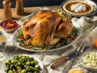 Holiday turkey dinner and side dishes