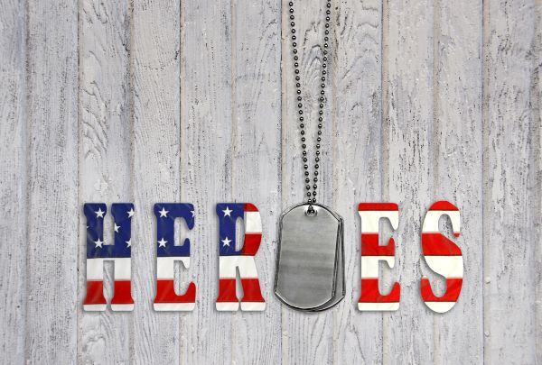 Military and veterans "heroes" banner