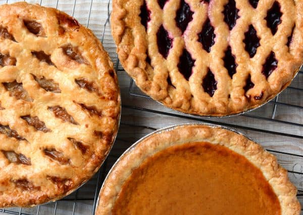 an assortment of homemade pies