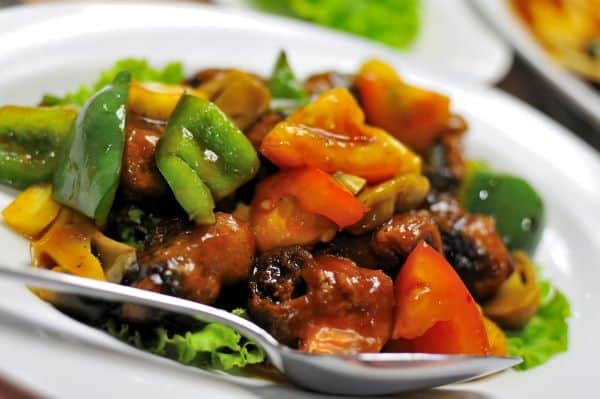 Chinese dish of sweet and sour pork