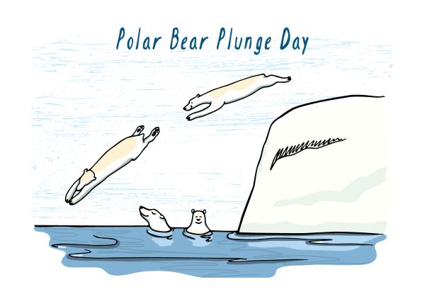 polar bear plunge day poster