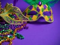 mardi gras masks and beads