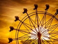 Ferris wheel at sunset