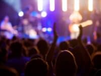 audience at live music band concert