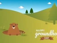 happy groundhog day banner