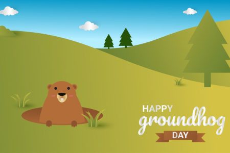 happy groundhog day banner