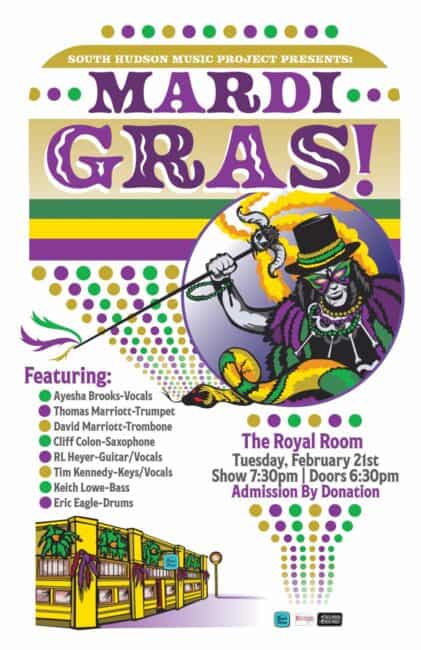 Royal Room Mardi Gras 2023 poster