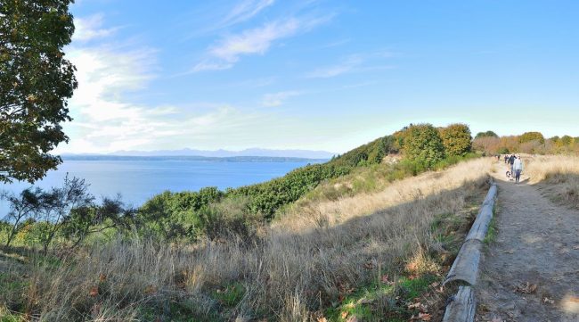 Panoramic view of Puget Sound from Discovery Park 
