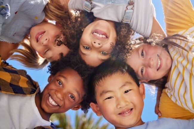 group of smiling kids