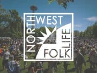 Northwest Folklife logo over Seattle Center image