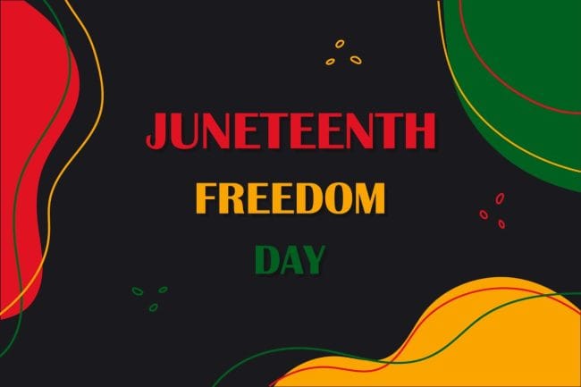 Juneteenth freedom day banner