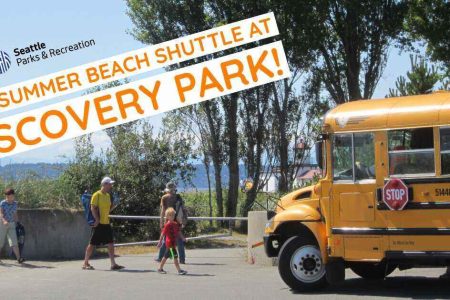 Banner for Free Summer Beach Shuttle at Discovery Park