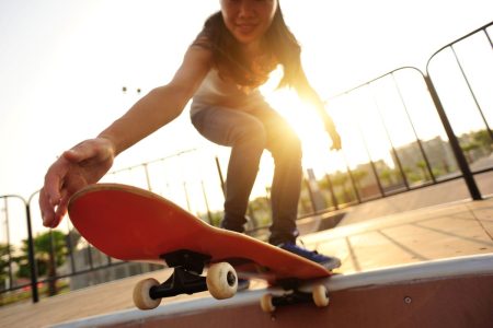 girl at a skateboard park