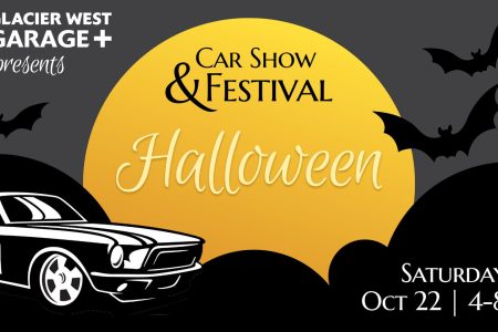 Banner for Glacier West Garage Plus Storage Halloween Car Show & Festival 2022