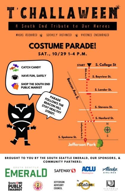 T’Challaween 2022 poster and parade route
